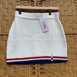 Show Me Your Mumu Below Deck Mini Skirt in USA Stripe Women's Size Small NWT